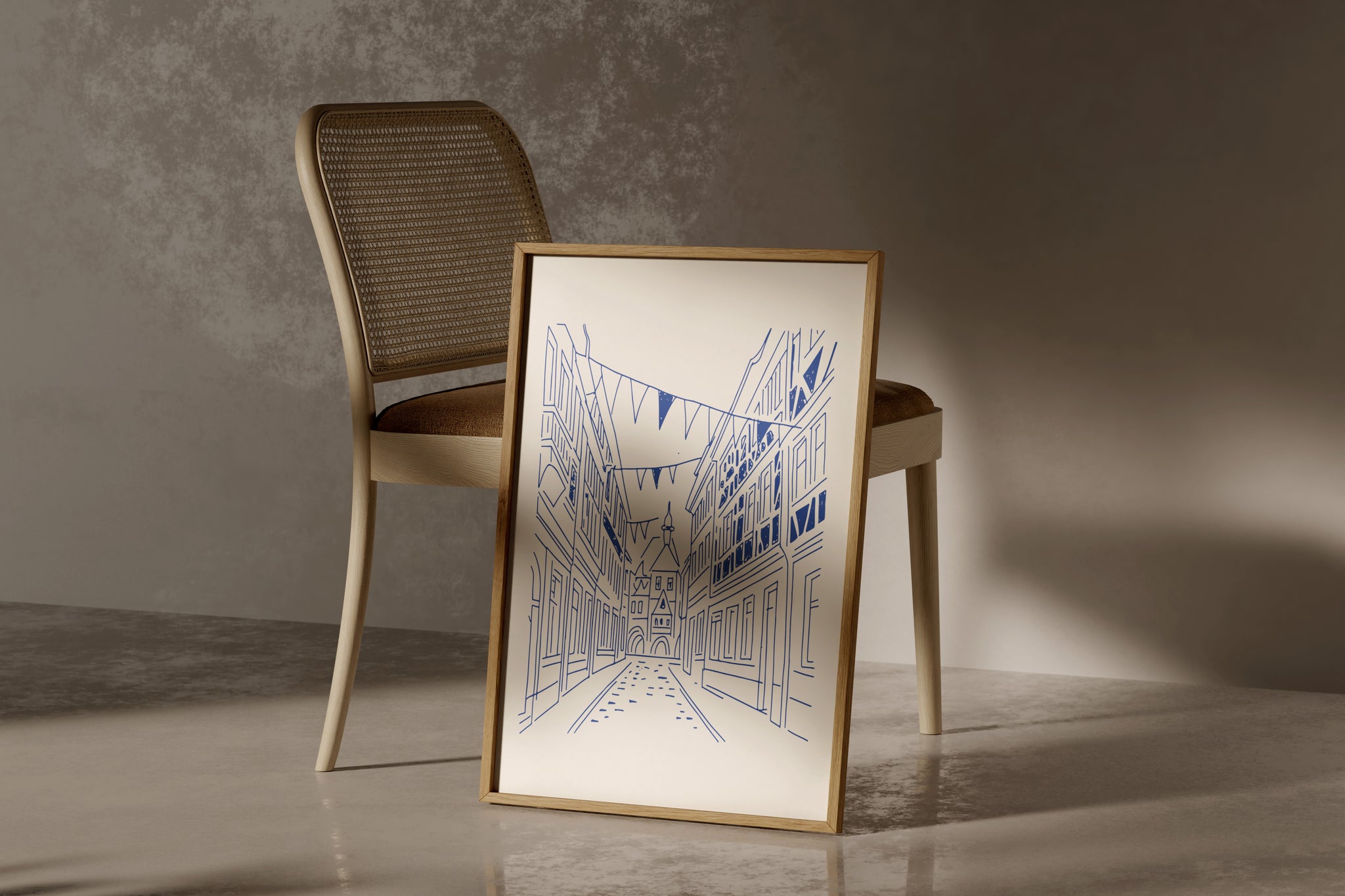 Poster „Sommer in Bamberg – Altstadtillustration“